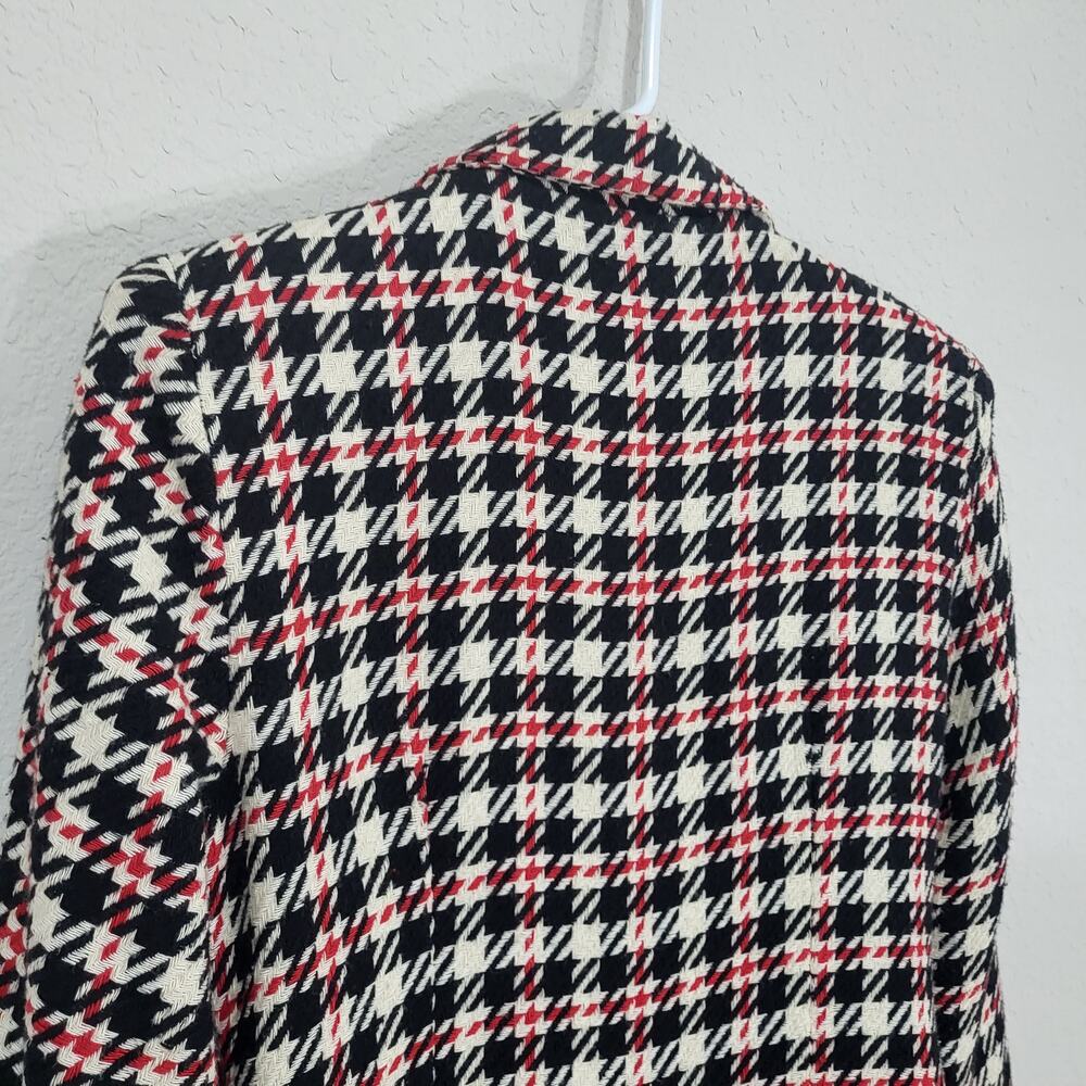 Hillard and Hanson Blazer Womens 6 Plaid Fitted Made in USA Casual Office Short - Picture 10 of 11